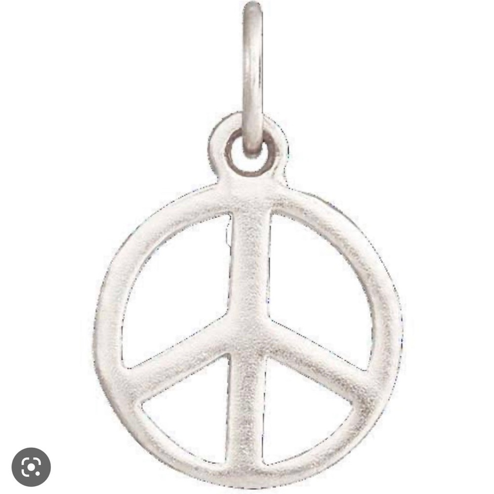VTG Silver Peace Sign Charm Y2K 90’s necklace bracelet keychain retro vintage